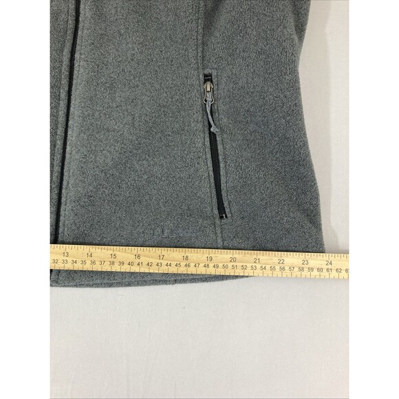 LL Bean Vest Women XL Gray Fleece Jacket Coat Performance Full Zip Polartec - Picture 11 of 13